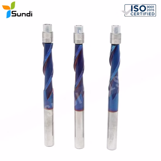 1 Flute CNC Shank Dia. 3/4/6/8mm Durable Life Time End Milling Cutter End Mill Bits for PVC